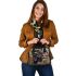 American bisson with dream catcher shoulder handbag