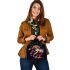 Animated horse with vibrant colors and dynamic strokes shoulder handbag