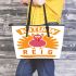 Autumn greetings Leather Tote Bag