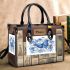 Beautiful blue butterfly with flowers small handbag