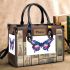 Beautiful colorful butterfly with flowers small handbag