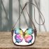 Beautiful colorful watercolor butterfly saddle bag