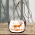 Beautiful deer autumn leaves flying saddle bag