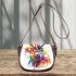 Beautiful deer head with antlers saddle bag