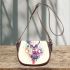 Beautiful deer head with antlers saddle bag