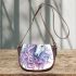 Beautiful unicorn white space around the edges saddle bag