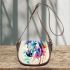 Beautiful watercolor colorful horse saddle bag