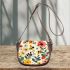 Bees and blooming flowers 3d saddle bag