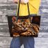 Bengal Cat as a Symbol of Strength and Grace 1 Leather Tote Bag