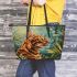 Bengal Cat as a Symbol of Wildlife Conservation 2 Leather Tote Bag