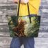 Bengal Cat in its Natural Environment Leather Tote Bag