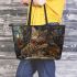 Bengal Cat in Magical Academies 1 Leather Tote Bag