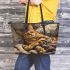 Bengal Cat in Relaxing Moments 1 Leather Tote Bag