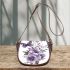 Butterflies and purple flowers saddle bag