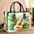 butterflies fly to the guitar and musical notes Small Handbag