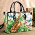 butterflies fly to the saxophone and musical notes Small Handbag