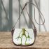 Cartoon frog standing on its hind legs saddle bag