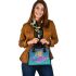 Cartoon frog with bright colors shoulder handbag