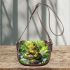 Cartoon style turtle rock in nature saddle bag