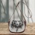 cartoon white tiger and dream catcher kid pencil drawing Saddle Bag