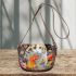 Cat among the blooms Saddle Bags for Women: Perfect Gift for Girlfriend, Wife, Daughter