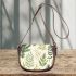 Chic Floral Harmony Serene Simplicity Saddle Bag