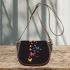 Colorful butterflies simple lines saddle bag