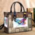 Colorful butterfly with floral elements small handbag