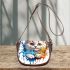 Colorful cat splash Saddle Bags for Women: Perfect Gift for Girlfriend, Wife, Daughter