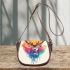 Colorful deer head saddle bag