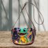 Colorful dragon on bed of fire Saddle Bags for Women: Perfect Gift for Girlfriend, Wife, Daughter