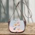 Colorful illustration of butterflies saddle bag