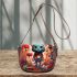 Colorful whimsy cat wonderland Saddle Bags for Women: Perfect Gift for Girlfriend, Wife, Daughter