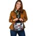 Contemplative owls by the river Shoulder Handbag