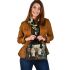 Cows with dream catcher shoulder handbag