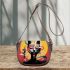 Curious cat in colorful surreality saddle bag