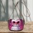 Curious owl in cherry blossom grove Saddle Bags for Women: Perfect Gift for Girlfriend, Wife, Daughter