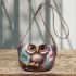 Curious owl in cherry blossom grove Saddle Bags for Women: Perfect Gift for Girlfriend, Wife, Daughter