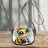 Cute baby bee wearing a crown 3d saddle bag