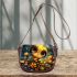 Cute baby bee with flowers 3d saddle bag