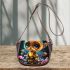 Cute baby bee with flowers 3d saddle bag