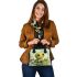 Cute baby turtle in the water shoulder handbag