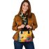 Cute bee on a sunflower shoulder handbag