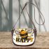 Cute bumblebee with flowers on its wings 3d saddle bag