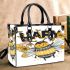 Cute bumblebee with flowers on its wings small handbag