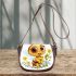 Cute cartoon bee holding flowers 3d saddle bag