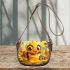 Cute cartoon bee is happily eating honey 3d saddle bag