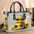 Cute cartoon bee is sitting on the head small handbag