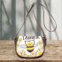 Cute cartoon drawing of a smiling bee 3d saddle bag