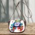 Cute cartoon frog saddle bag